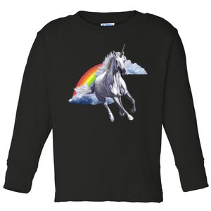 Classic Unicorn Rainbow Toddler Long Sleeve Shirt