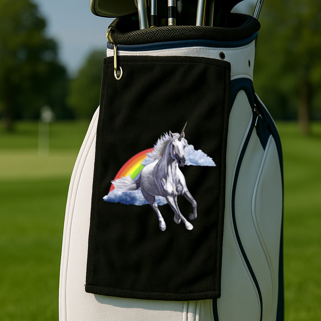 Classic Unicorn Rainbow Golf Towel