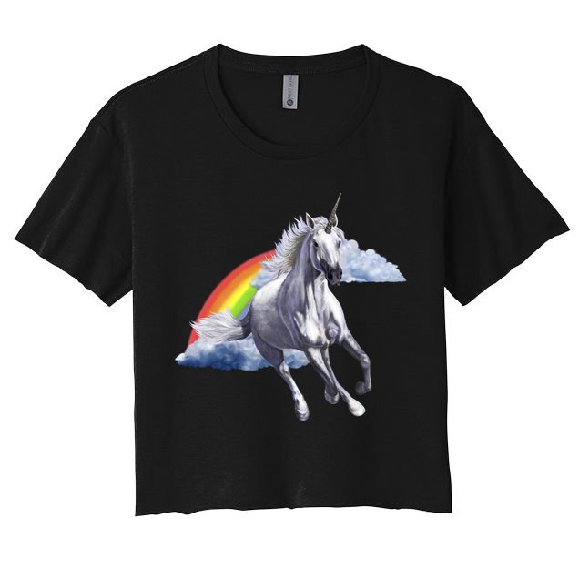 Classic Unicorn Rainbow Crop Top