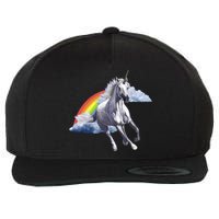 Classic Unicorn Rainbow Wool Snapback Cap
