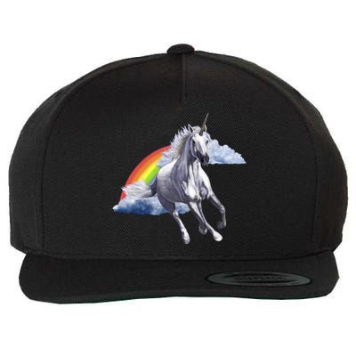 Classic Unicorn Rainbow Wool Snapback Cap