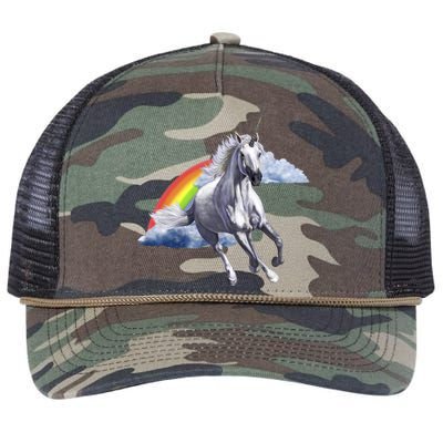 Classic Unicorn Rainbow Retro Rope Trucker Hat Cap