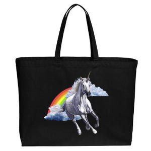 Classic Unicorn Rainbow Cotton Canvas Jumbo Tote