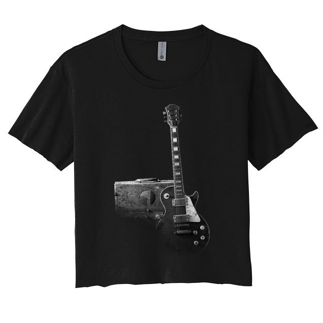 Classic Vintage Guitar and Amp Crop Top