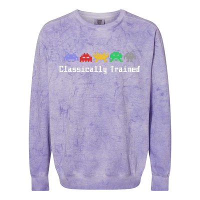 Classically Trained 80's Video Game Aliens Colorblast Crewneck Sweatshirt