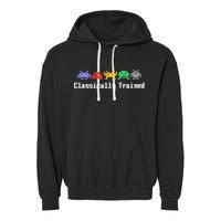 Classically Trained 80's Video Game Aliens Garment-Dyed Fleece Hoodie