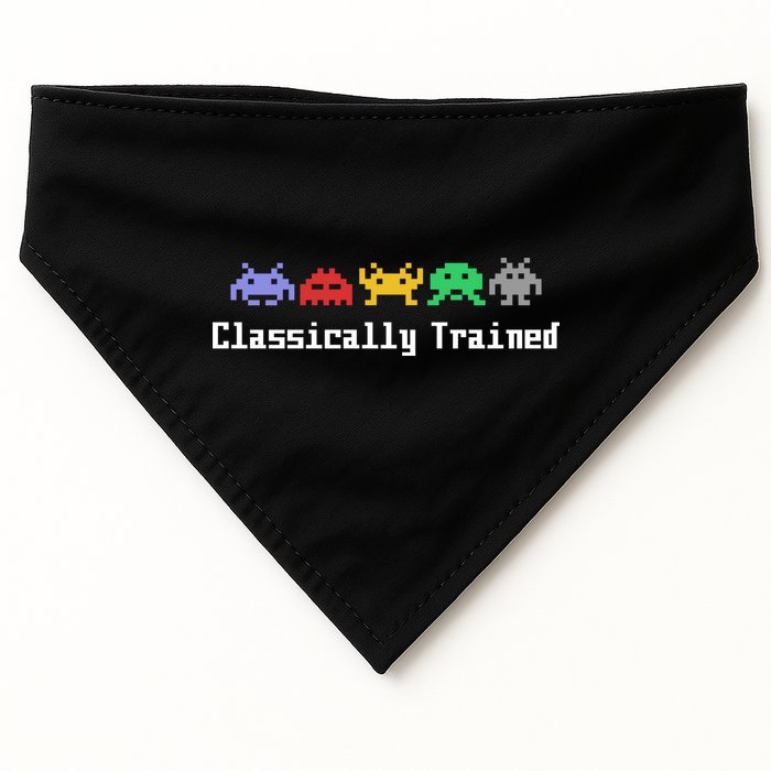 Classically Trained 80's Video Game Aliens USA-Made Doggie Bandana