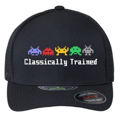 Classically Trained 80's Video Game Aliens Flexfit Unipanel Trucker Cap