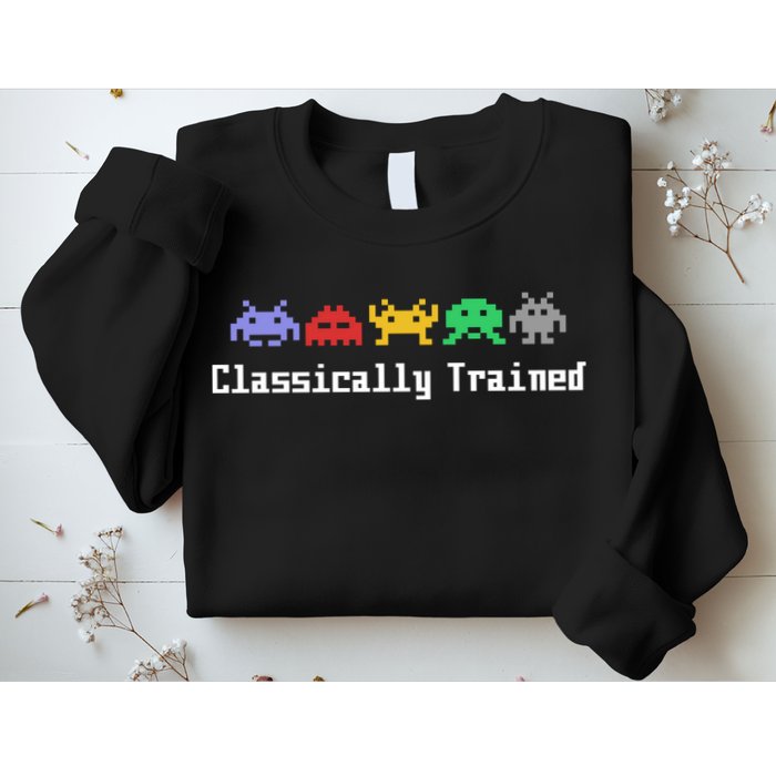 Classically Trained 80's Video Game Aliens Sweatshirt