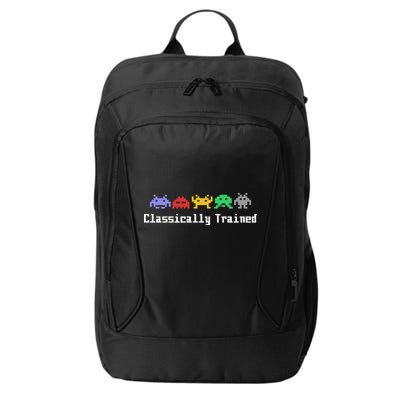 Classically Trained 80's Video Game Aliens City Backpack