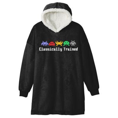 Classically Trained 80's Video Game Aliens Hooded Wearable Blanket
