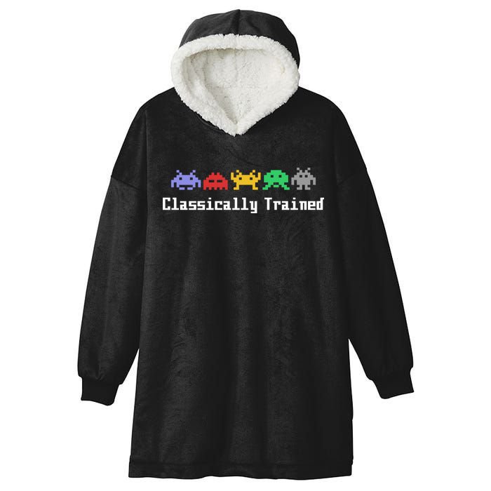 Classically Trained 80's Video Game Aliens Hooded Wearable Blanket