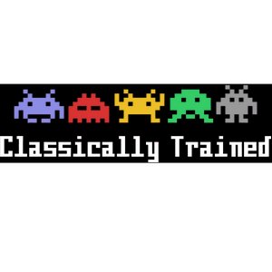 Classically Trained 80's Video Game Aliens Bumper Sticker