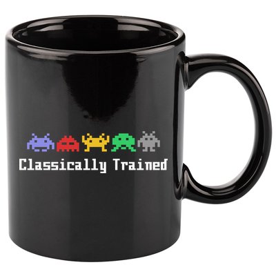 Classically Trained 80's Video Game Aliens 11oz C Handle Ceramic Mug