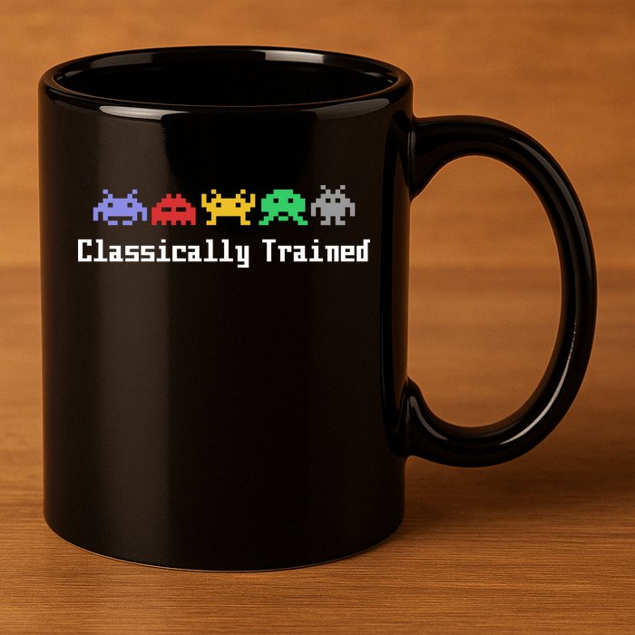 Classically Trained 80's Video Game Aliens 11oz C Handle Ceramic Mug