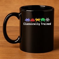 Classically Trained 80's Video Game Aliens 11oz C Handle Ceramic Mug