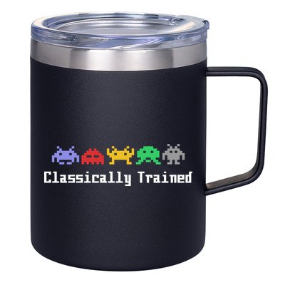 Classically Trained 80's Video Game Aliens 12oz Stainless Steel Coffee Mug
