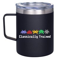 Classically Trained 80's Video Game Aliens 12oz Stainless Steel Coffee Mug