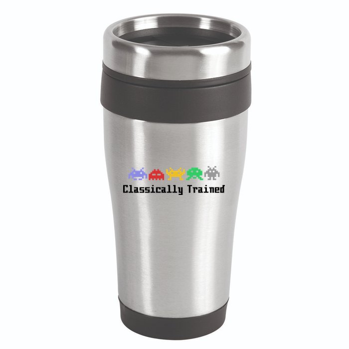 Classically Trained 80's Video Game Aliens 16oz Travel Tumbler
