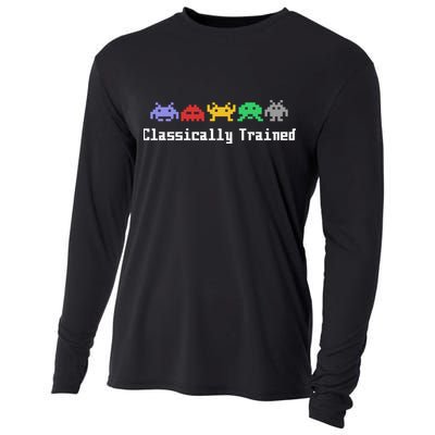 Classically Trained 80's Video Game Aliens Cooling Performance Long Sleeve Crew