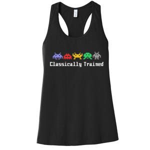 Classically Trained 80's Video Game Aliens Women's Racerback Tank