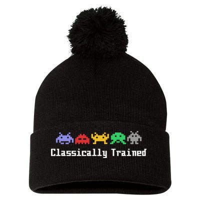 Classically Trained 80's Video Game Aliens Pom Pom 12in Knit Beanie