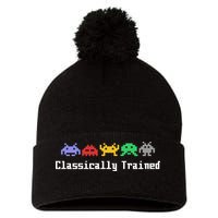 Classically Trained 80's Video Game Aliens Pom Pom 12in Knit Beanie