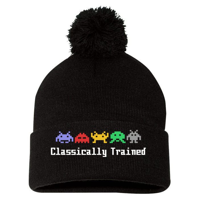 Classically Trained 80's Video Game Aliens Pom Pom 12in Knit Beanie