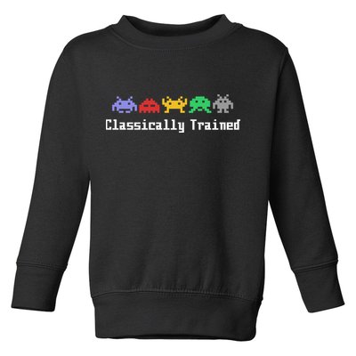 Classically Trained 80's Video Game Aliens Toddler Sweatshirt