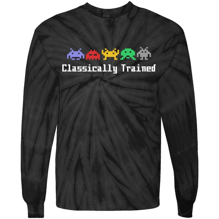Classically Trained 80's Video Game Aliens Tie-Dye Long Sleeve Shirt