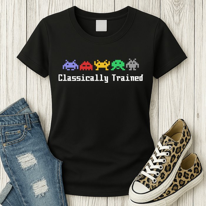 Classically Trained 80's Video Game Aliens Womens T-Shirt