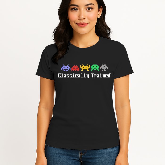 Classically Trained 80's Video Game Aliens Womens T-Shirt
