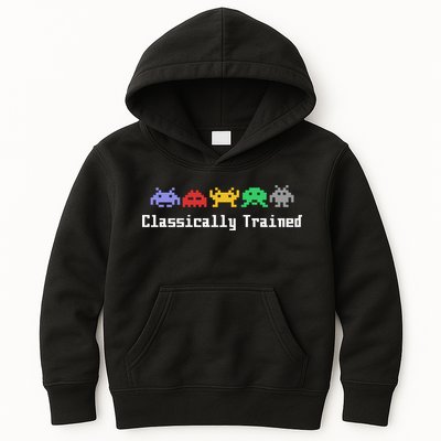 Classically Trained 80's Video Game Aliens Kids Hoodie