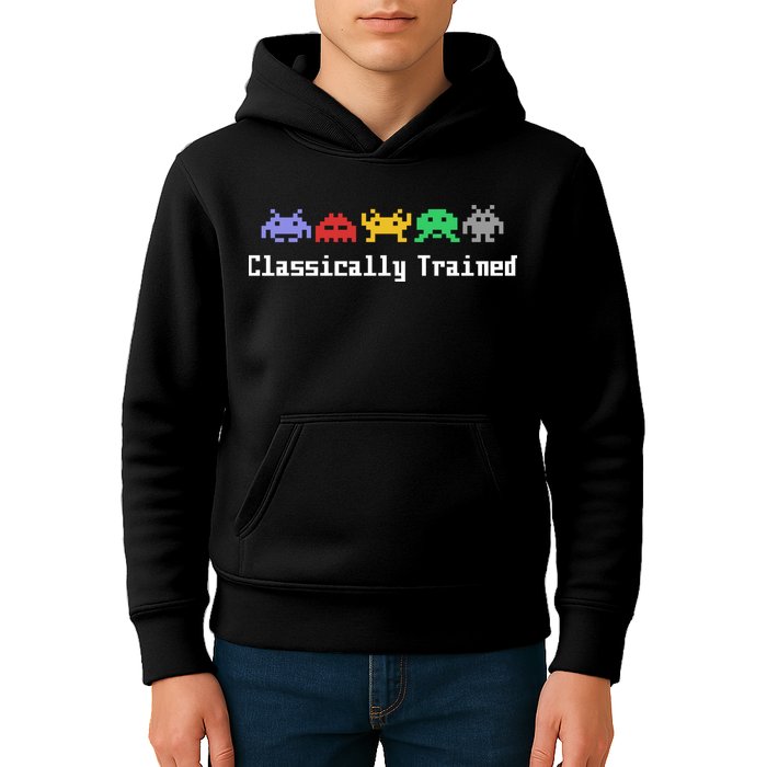 Classically Trained 80's Video Game Aliens Kids Hoodie
