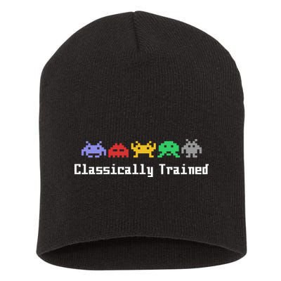 Classically Trained 80's Video Game Aliens Short Acrylic Beanie