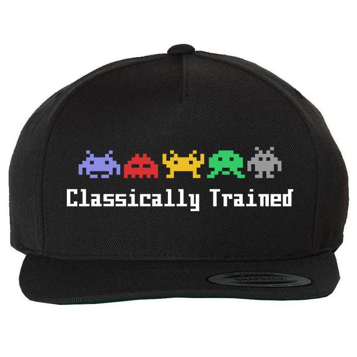 Classically Trained 80's Video Game Aliens Wool Snapback Cap