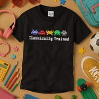 Classically Trained 80's Video Game Aliens Kids T-Shirt