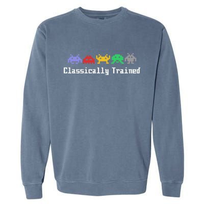 Classically Trained 80's Video Game Aliens Garment-Dyed Sweatshirt