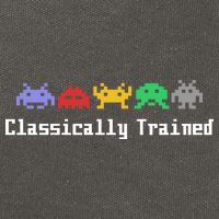 Classically Trained 80's Video Game Aliens Cotton Canvas Backpack