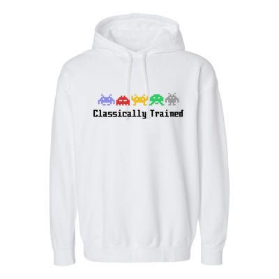 Classically Trained 80's Video Game Aliens Garment-Dyed Fleece Hoodie