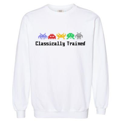 Classically Trained 80's Video Game Aliens Garment-Dyed Sweatshirt