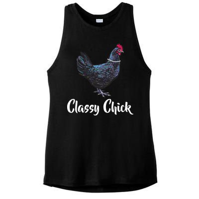 Classy Chick - Funny Cute Ladies PosiCharge Tri-Blend Wicking Tank