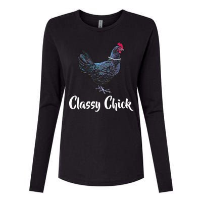 Classy Chick - Funny Cute Womens Cotton Relaxed Long Sleeve T-Shirt