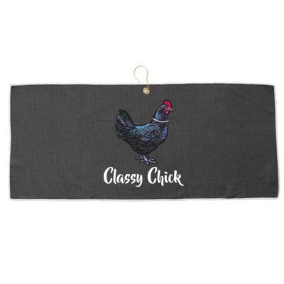 Classy Chick - Funny Cute Large Microfiber Waffle Golf Towel