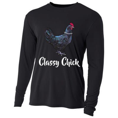 Classy Chick - Funny Cute Cooling Performance Long Sleeve Crew