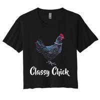 Classy Chick - Funny Cute Women's Crop Top Tee