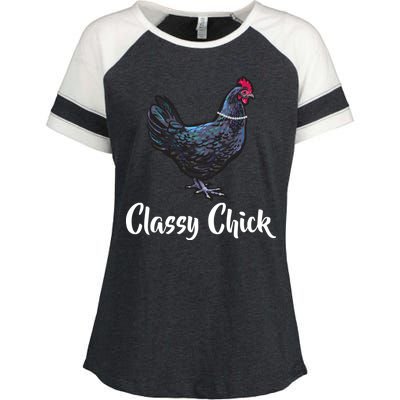 Classy Chick - Funny Cute Enza Ladies Jersey Colorblock Tee