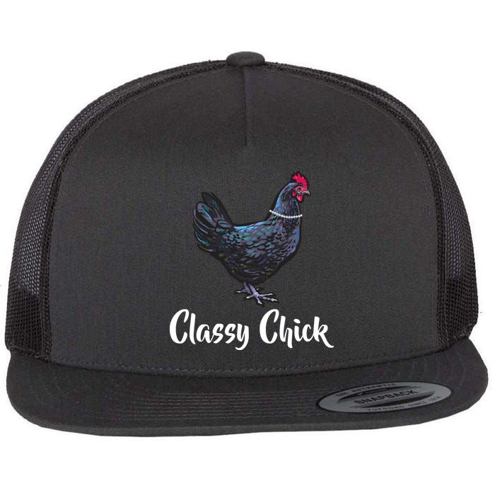 Classy Chick - Funny Cute Flat Bill Trucker Hat