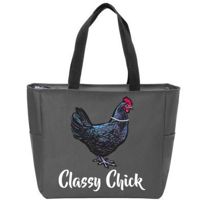 Classy Chick - Funny Cute Zip Tote Bag