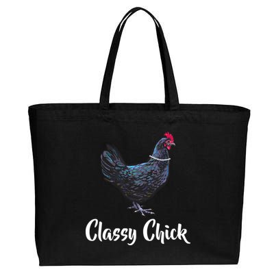 Classy Chick - Funny Cute Cotton Canvas Jumbo Tote